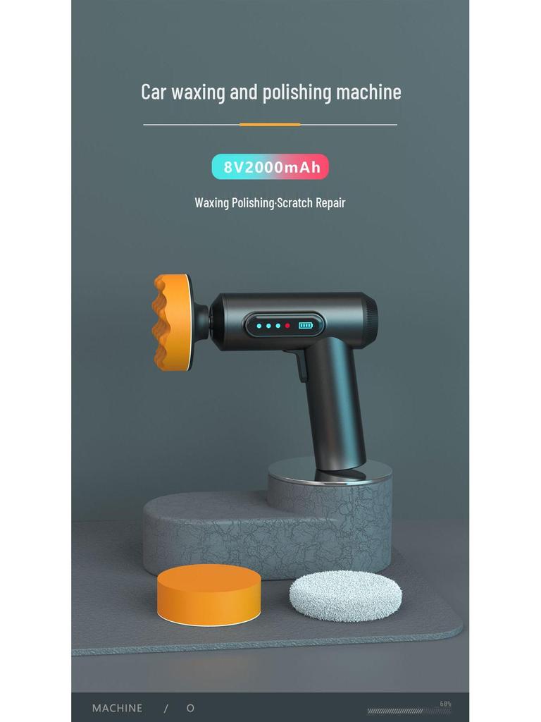 Wireless Car Polisher & Waxer with Digital Display for Home and Auto - Grinding & Sealing Glaze Tool