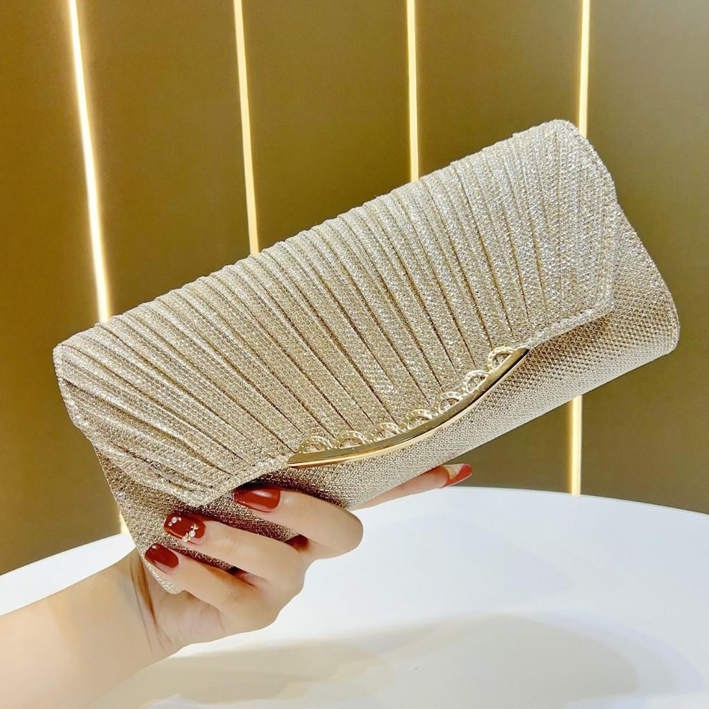 Pochette da sera con paillettes e chiusura magnetica per eventi formali e serate fuori