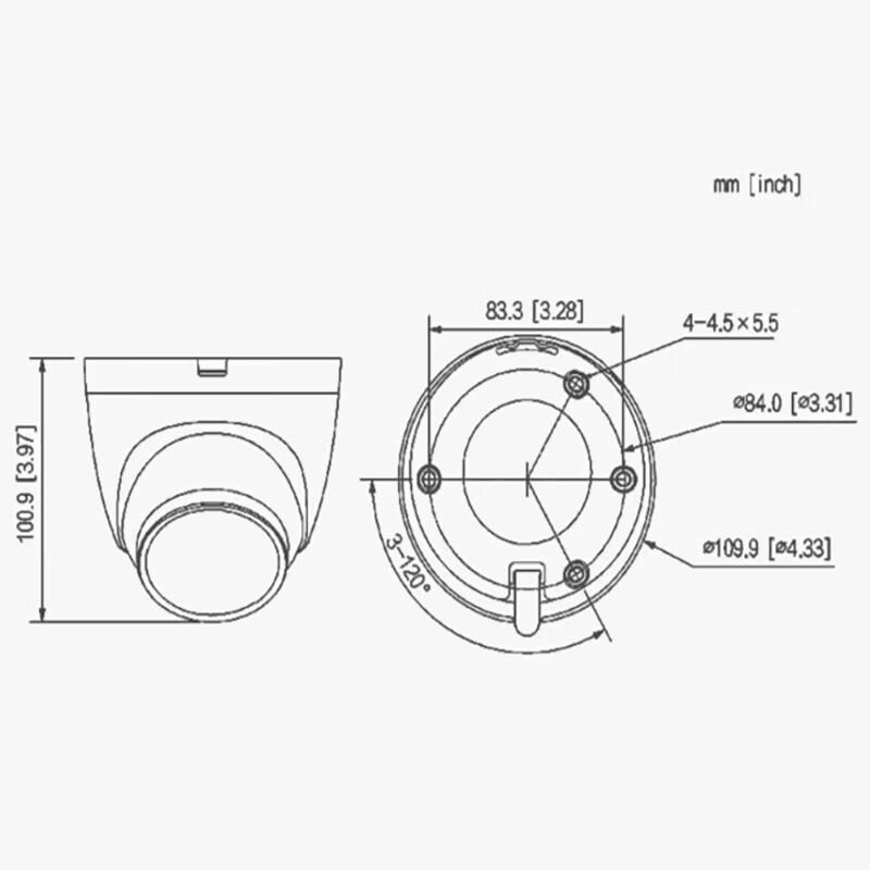 Dahua 4MP Full-Color IP-Dome-Überwachungskamera CN-Stecker (Adapter enthalten)