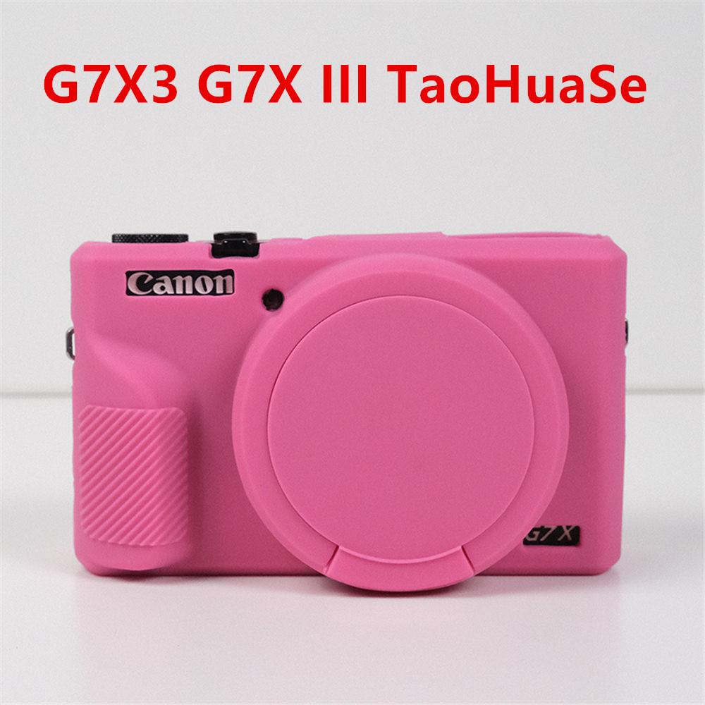 Soft Silicone Rubber Armor Camera Body Case For Canon G7X Mark II III G7XII G7X2 G7XIII G7X3 Shockproof Cover With Lens Cap