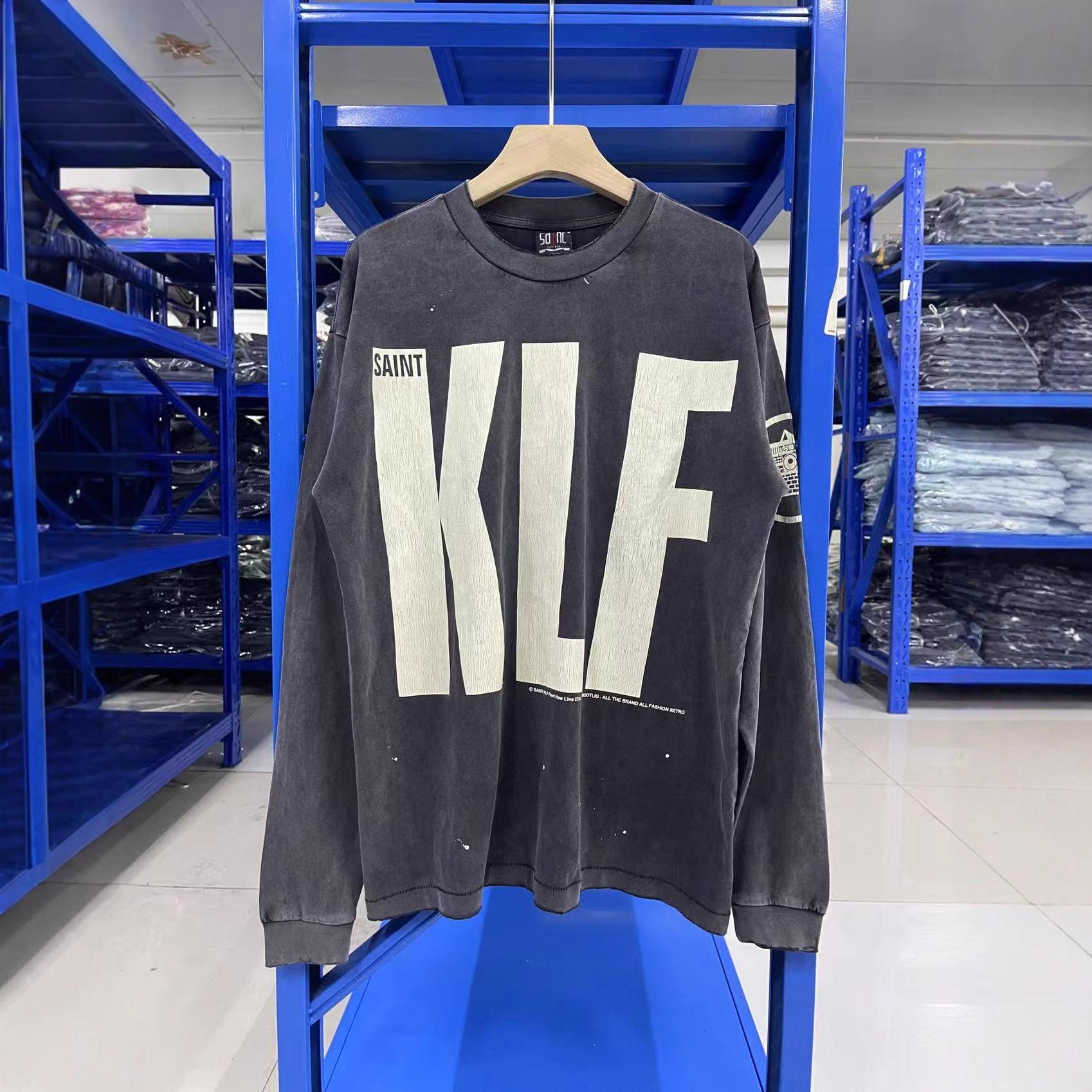 Washing Water Long-Sleeved T-Shirts Are The Same For Men And Women S чёрный