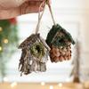 Moss Christmas Tree Ornament Wooden Merry Christmas Decorations  Party Favors