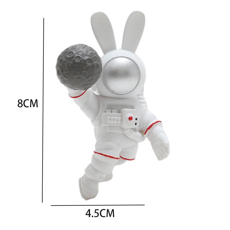 Space Astronaut Refrigerator Stickers Long-eared Rabbit 3D Doll Magnet Magnet Refrigerator Decoration Po Wall Gift