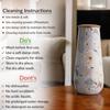Copper Gold Printed Bottle with Wooden Lid – 1300 ML, Elegant Floral Design Copper Water Bottle for Daily Use, Home Décor, and Gifting