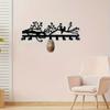 Metal Birds Key Holder Wall Mount Coat Hat Towel Rack Modern Floral Decor
