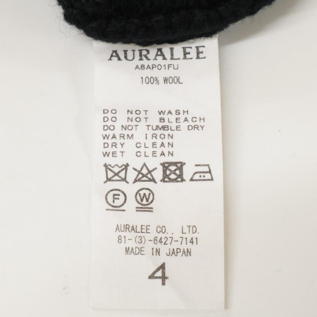 AURALEE A8AP01FU Wool Sweater tops 4 blackUsed