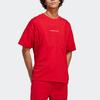 Adidas Originals Blue Version Logo Letter Print Embroidered Crew Neck Short Sleeve T-Shirt Men T-Shirts Light-Crimson IA2423