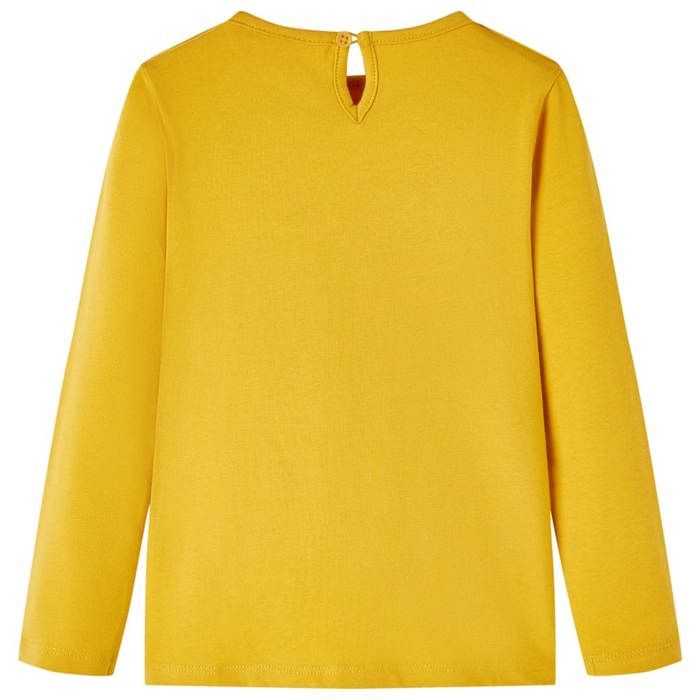 T-shirt enfants à manches longues ocre foncé 92/104/116/128/140