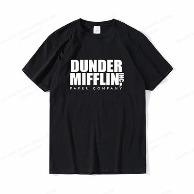 DUNDER MIFFLIN T-Shirt Unisex Mode T-Shirts Baumwoll-T-Shirt Büro-Oberteile Tees Damen-T-Shirt Jungen-Tees Sommer Camisetas Buchstaben-Kleidung