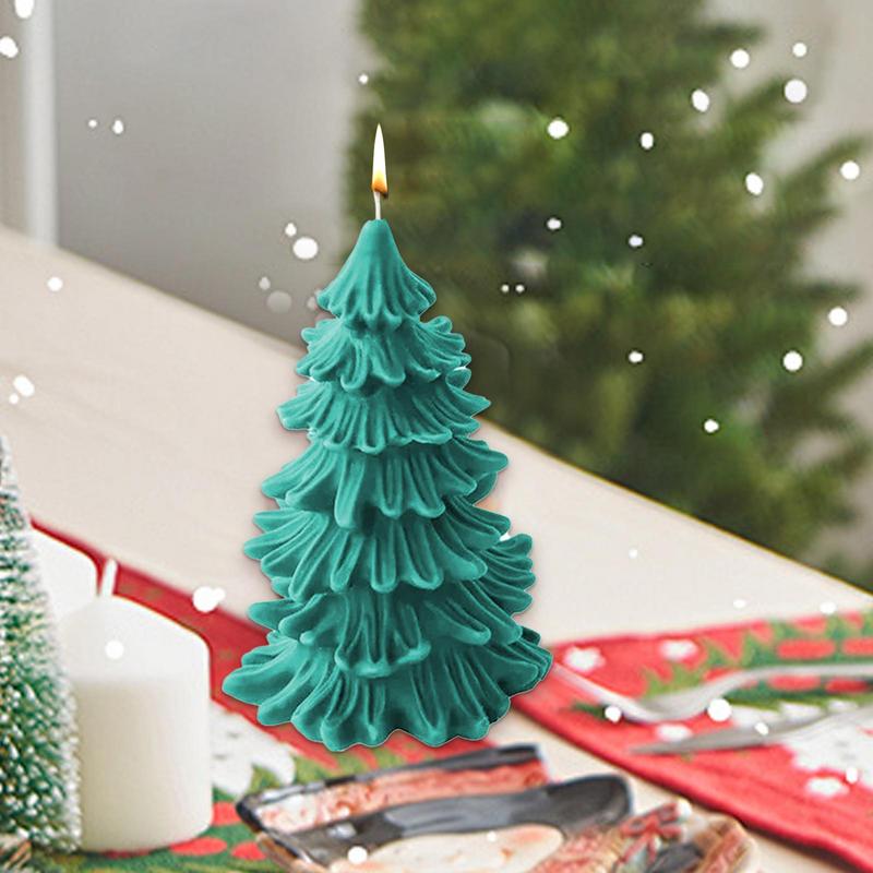 Christmas Tree Candle Mold 3D Tree Shaped Home Making Mold Silicone Candle Craft Mold Handicraft Mold For Handmade Candle Soap
