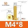 Copper Phillips Countersunk Head Machine Screws, Sizes M2–M4, Lengths 6/8/10/12mm