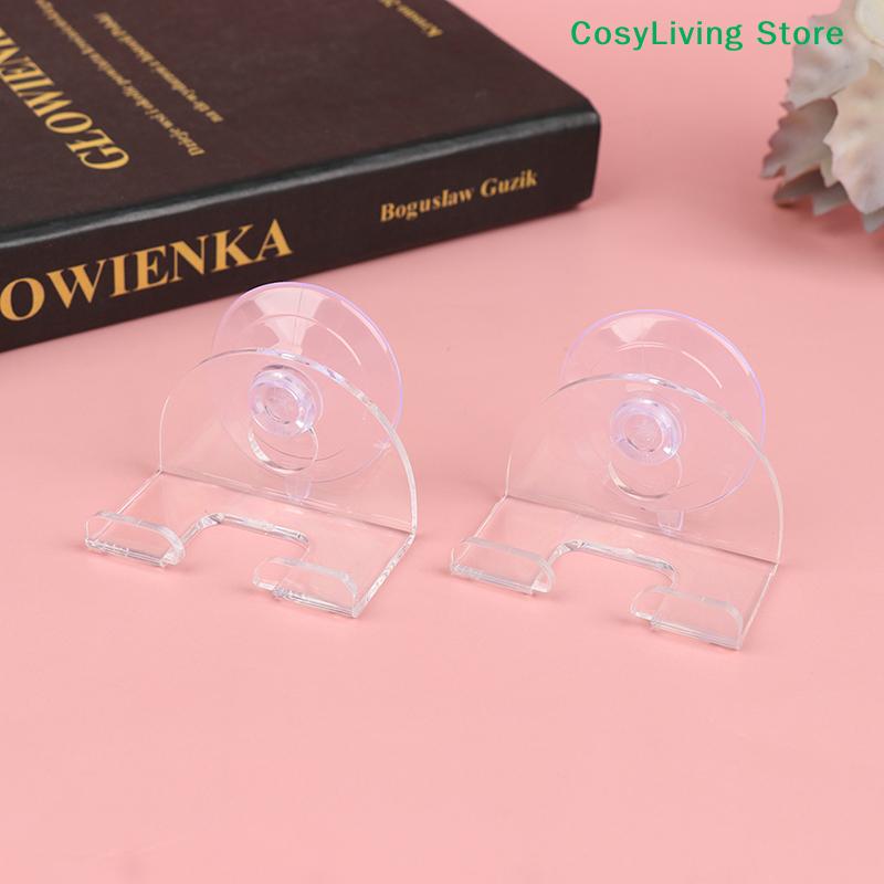 2Pcs Transparent Hook Waterproof Removable Shaver Holder Suction Cup Razor Rack