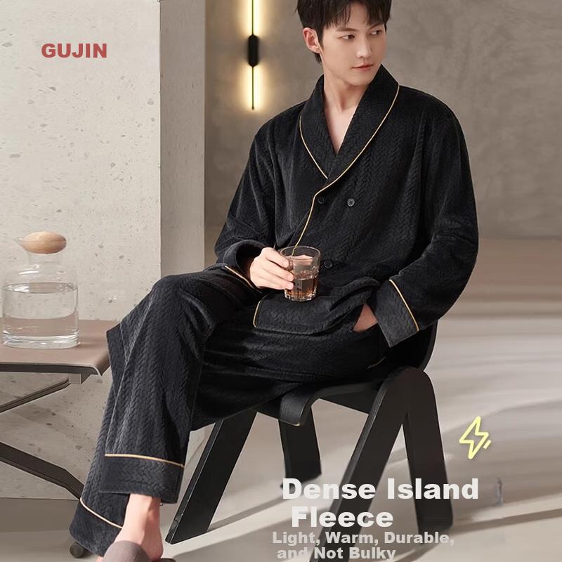Luxury High-Quality Island Fleece Dense Velvet Winter Pajama Set Plus Size
