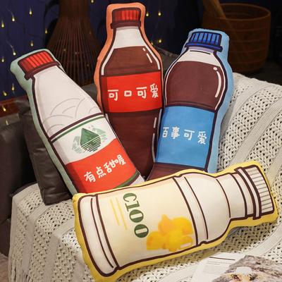 55x25cm Cute Bottle Plush Toy Pillow Stuffed Pause Office Pillow Bed Sleep Pillow Home Decor Gift Doll for Kids Girl