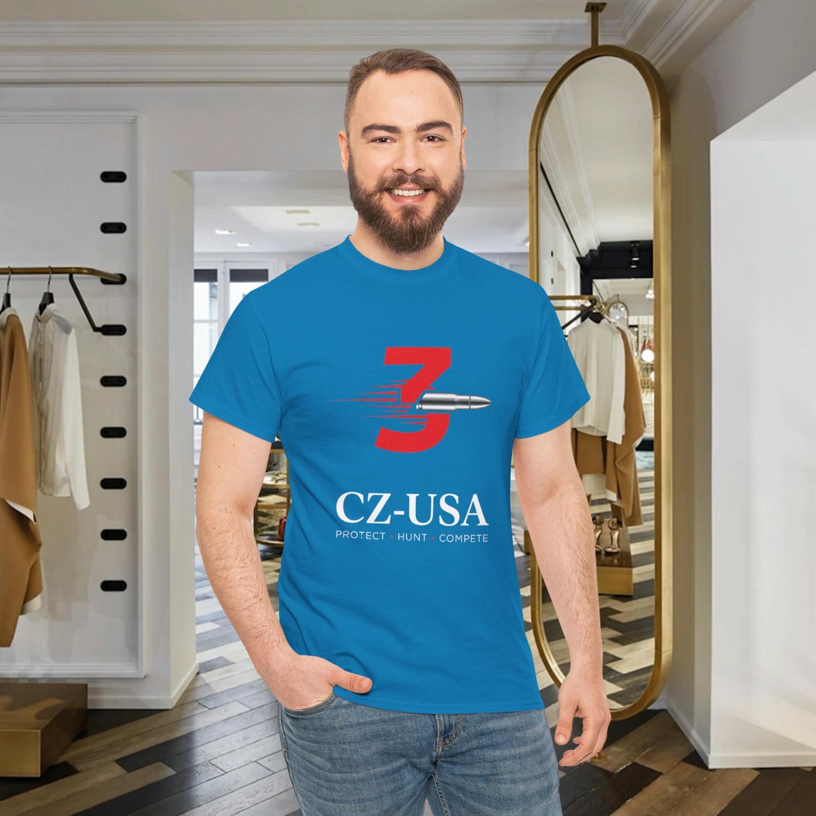 CZ Style Bullet Graphic Protect Hunt Compete Shooting T-Shirt S