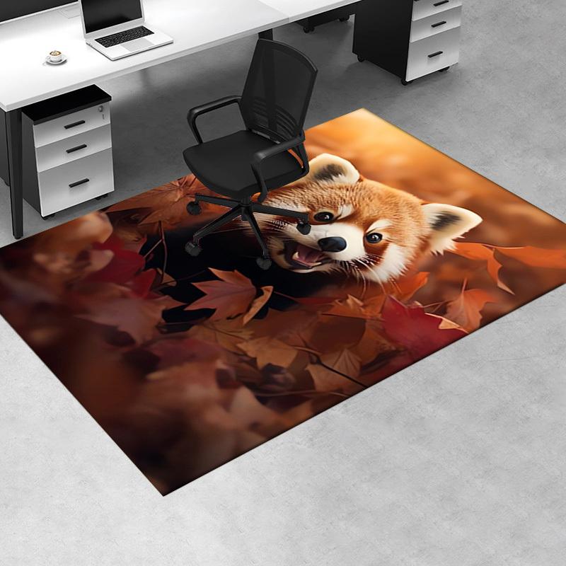 Office Carpet Red Panda Design, Sofa Rug, Chair Mat Protection