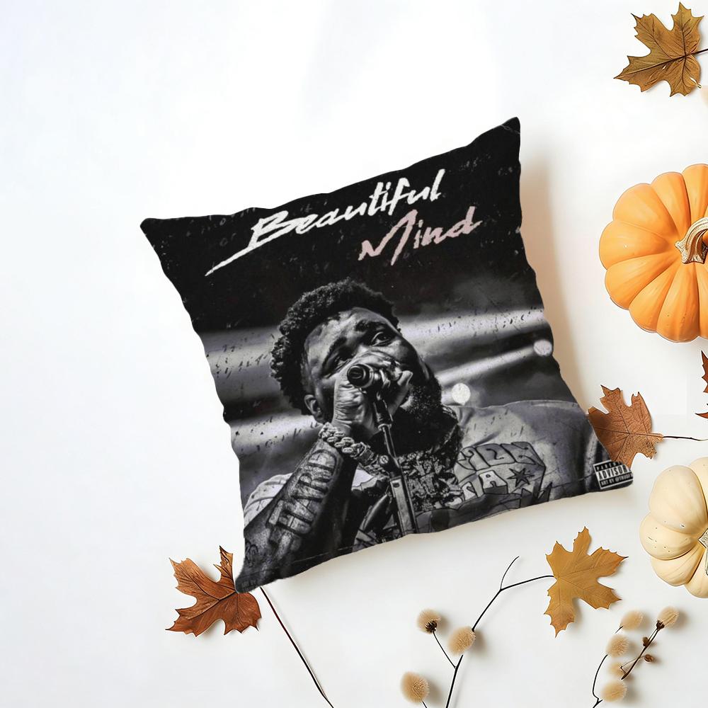 Rapper RRod Wave Cushion Cover Iceland Washable Linen Soft  for Daily Sofa Bed Home Room Decor