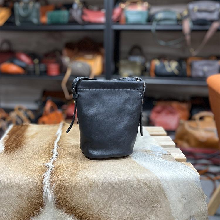 

Johnature Мини-сумки из натуральной кожи, винтажные, натуральная мягкая коровья кожа, однотонные, универсальные женские сумки через плечо и кроссбоди чёрный