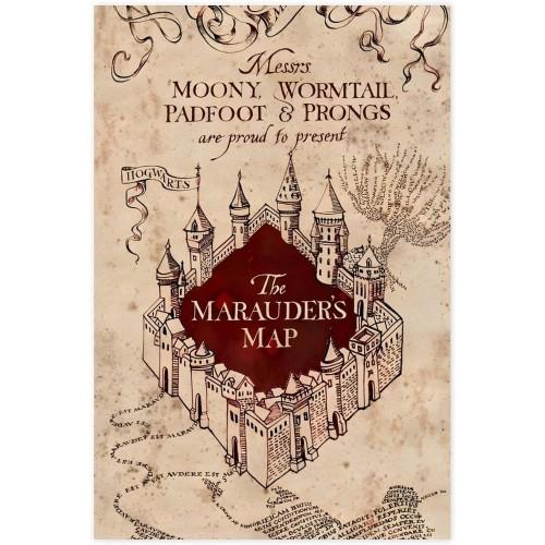 HARRY POTTER Sherpa Marauders Map Blanket