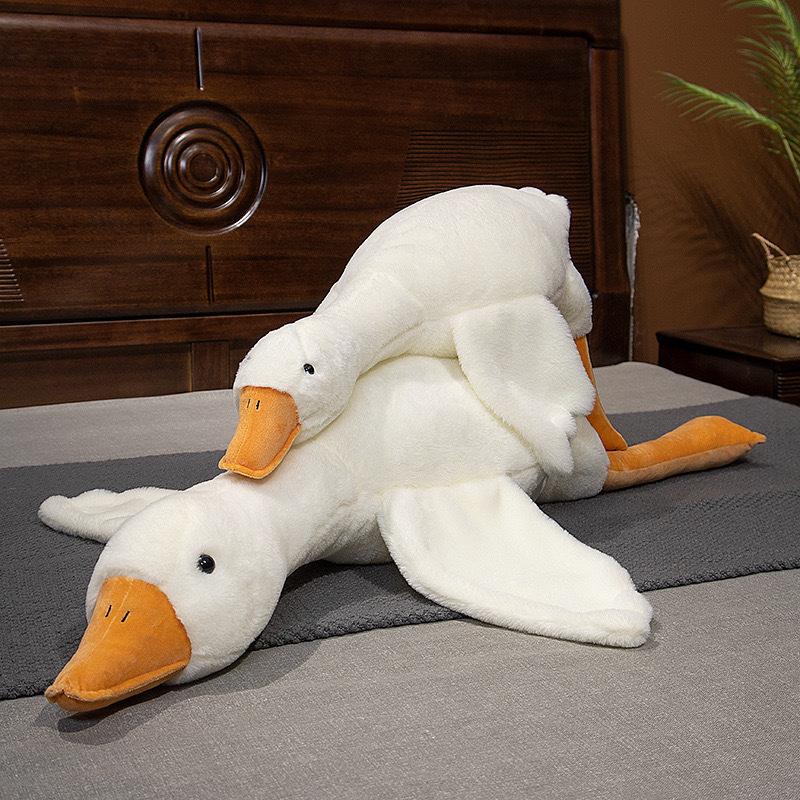 Cartoon Big White Goose Doll Plush Toy Big Goose Doll Girl Sleeping on The Bed Comforting Pillow Rag Doll
