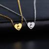 Cazador Arabic Letter Mini Heart Necklace for Women Stainless Steel Arab Alphabet Pendant Choker Chain Necklaces Jewelry 2026