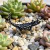 Solid Alloy Horned Lizard Mini Figurine Vintage Finish For Desktop Terrarium Decor Collection