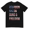 Bourbon Bacon Guns and Freedom Long Sleeve T-Shirt