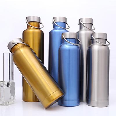 Creative Cup Portable Outdoor Sports Kettle Portable Stainless Steel Thermos Cup Double-layer Cycling Cup