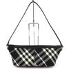 Great BURBERRY Shoulder Bag Check Pattern Leather Canvas Mini Bag black 8095295 Used