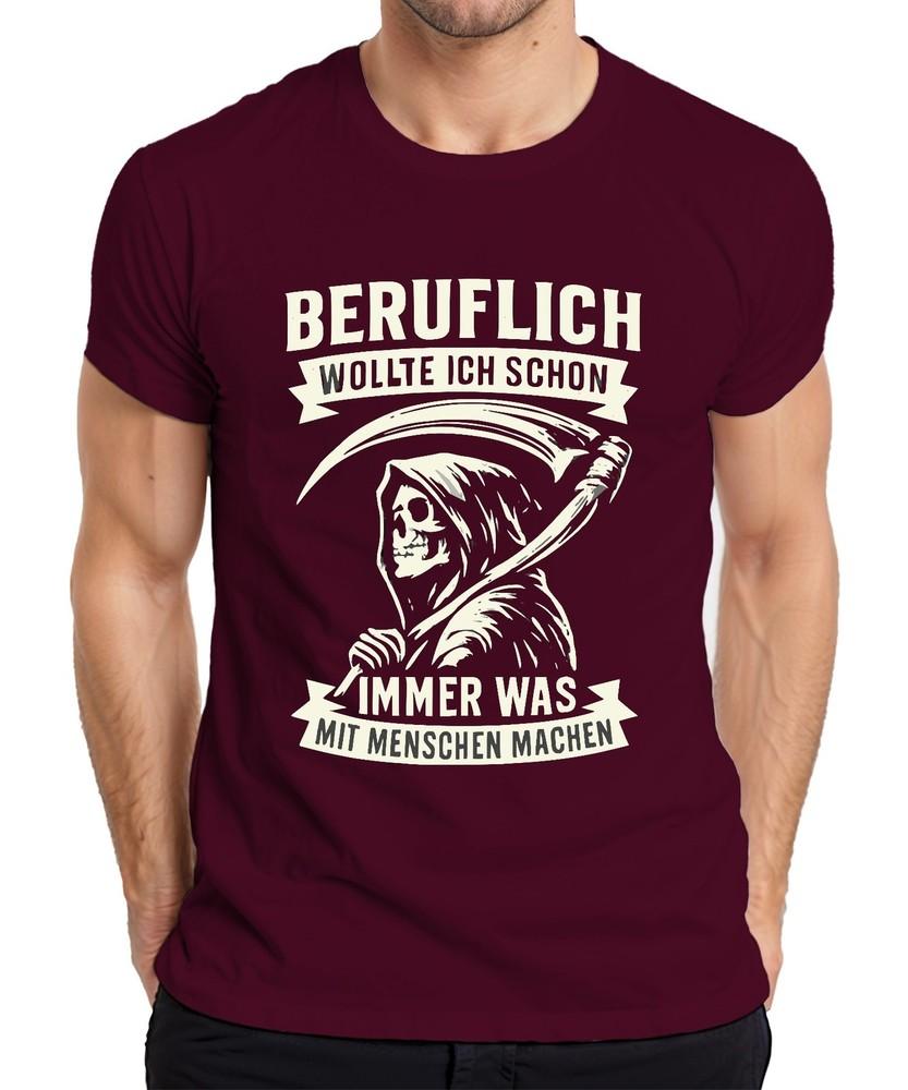 Always Wanted To Do Something With People Grim Reaper Humor Gothic Retr Unisexs Tshirt