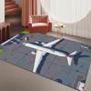Airplane Runway Pattern Carpet 3D Aircraft Rug for Living Room Kids Room Home Decor Non-slip Lounge Sofa Floor Mat