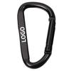 D-Shaped Black Aluminum Carabiner Bluetooth Earphone Case Hook Keychain Ornament