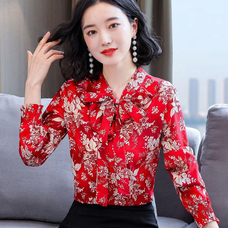 Frühsommer-Blumen-Chiffon-Hemd für Damen, langärmelig, schmale Passform, kurze Bluse, bauchbedeckendes Top, verwestlichtes kleines Hemd für Damen, Frühlings-Top für Damen