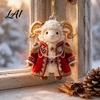 Christmas Party Supplies 2027 New Year Sheep Ornament 2D Acrylic Tree Pendant Xmas Hanging Pendants with String Chinese Zodiac Goat Decor,