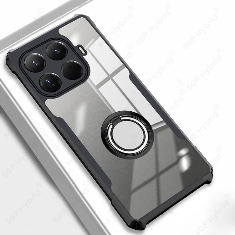 

Transparent Acrylic Back Cover For Xiaomi 15T Pro 5G Case Magnetic Holder Ring Shockproof Coque Xiomi Xiaomy Mi15T Mi 15TPro T15 For Xiaomi 15T