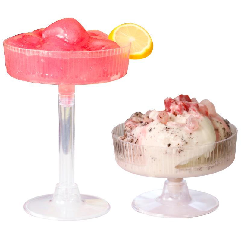 10Pcs Plastic Martini Glasses Disposable Transparent Champagne Glass Detachable Champagne Tower Dessert Cup For Wedding Party