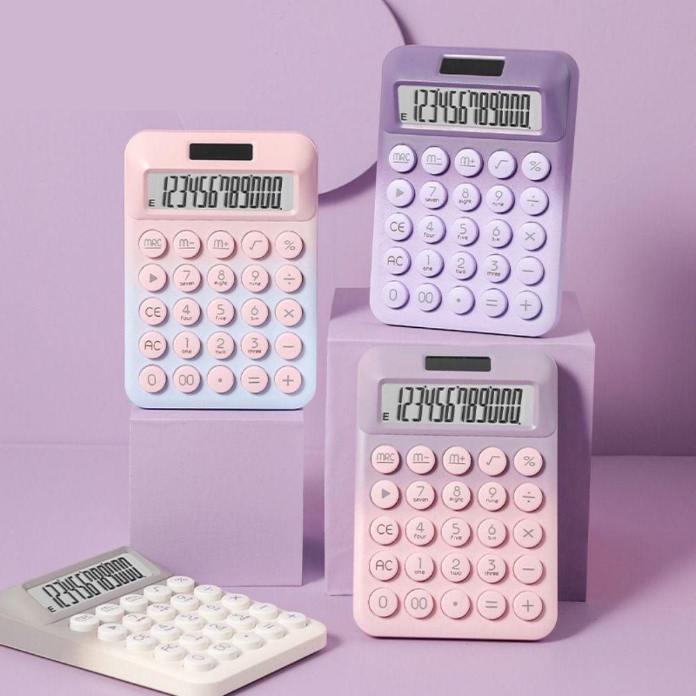 Candy Color 12 Digits Calculator creative Finance Calculator Gift Solar Desktop Calculator Home