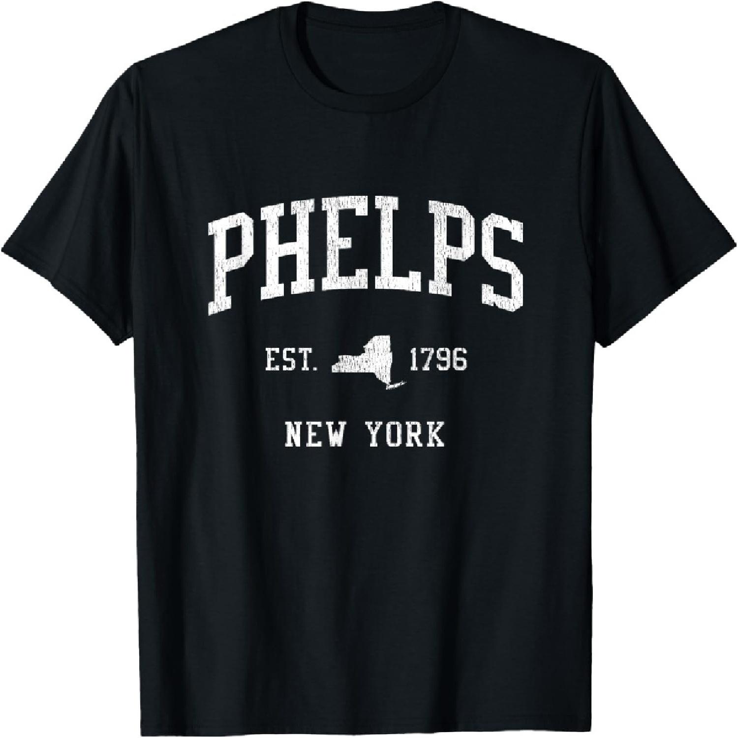 Phelps NY Vintage Athletic Sports JS01 T-Shirt S