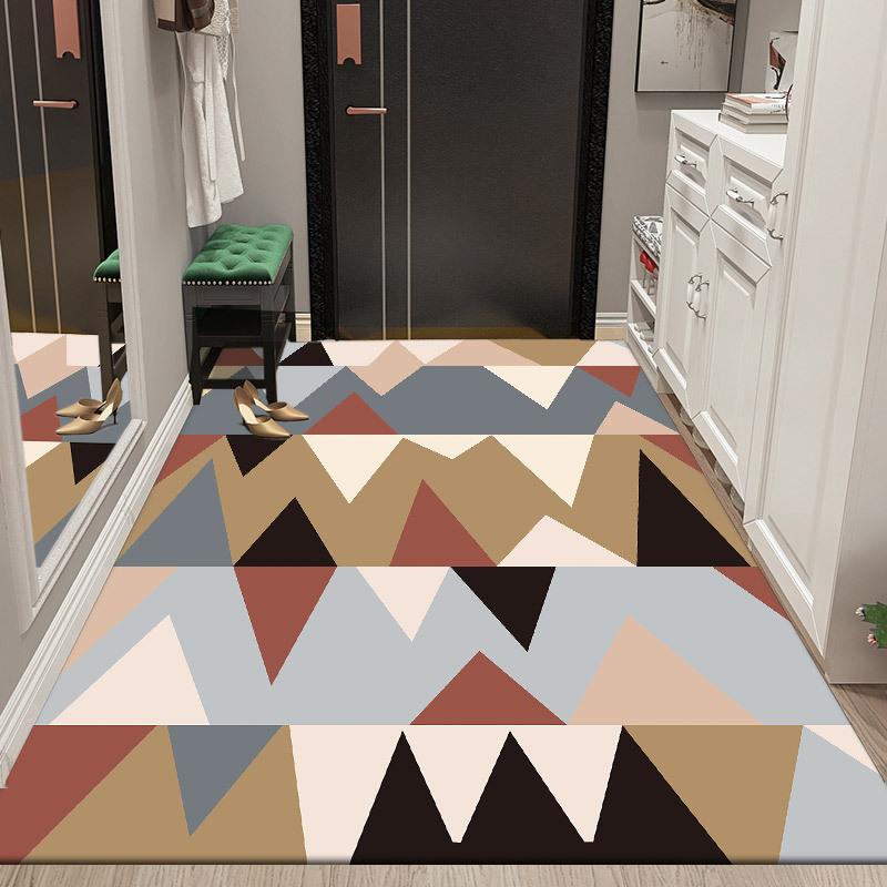 Retro Geometric Style Living Room Carpet Modern Minimalist Bedroom Bedside Carpet