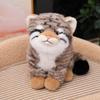 Peluche realistiche di Gatto di Pallas Morbide in Posizione Seduta Bambola Animale Selvatico Morbida Accogliente Peluche da Abbracciare Carino Regalo di Compleanno