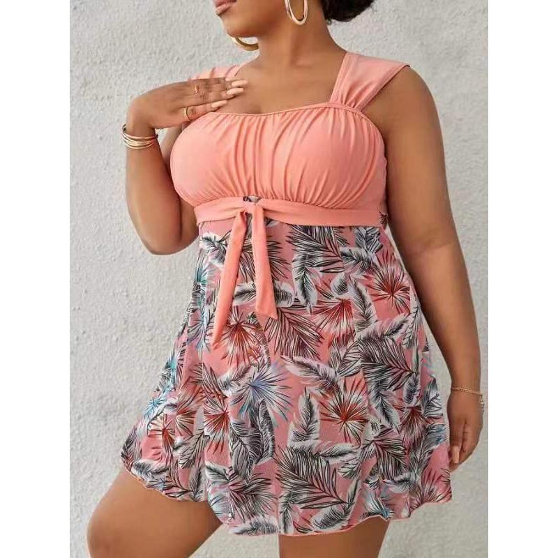 

Женский купальник с высокой талией, сексуальный, большого размера, пляжный, приморский, бикини 0XL