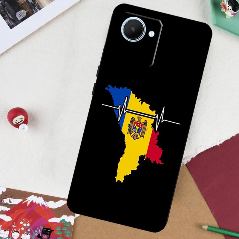 Moldova Flag Moldavians For Realme GT 6T 6 5 GT 7 Pro C61 C55 C53 C51 C21Y C25S C67 C75 10 11 12 13 14 Pro Plus Case