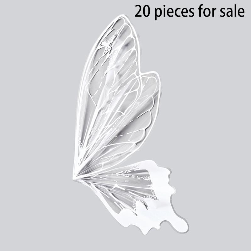 20 Sets DIY Mother's Day Birthday Gifts Package Butterfly Wings Flower Wrapping Paper Florists Bouquet Packaging Material