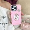 Three-in-One Girlish Cartoon Rotating Case for iPhone 11/12/13/14/17 Pro Max