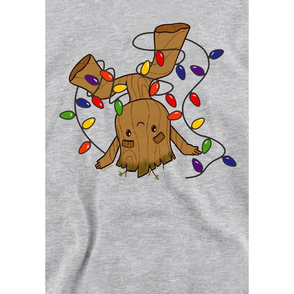 Guardians Of The Galaxy Childrens/Kids Groot Christmas Lights Pull Over Hoodie