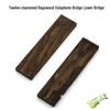 Ebony Rosewood Solid Wood Guitar Bridge Felt - Handmade Lower Drive Square Stock