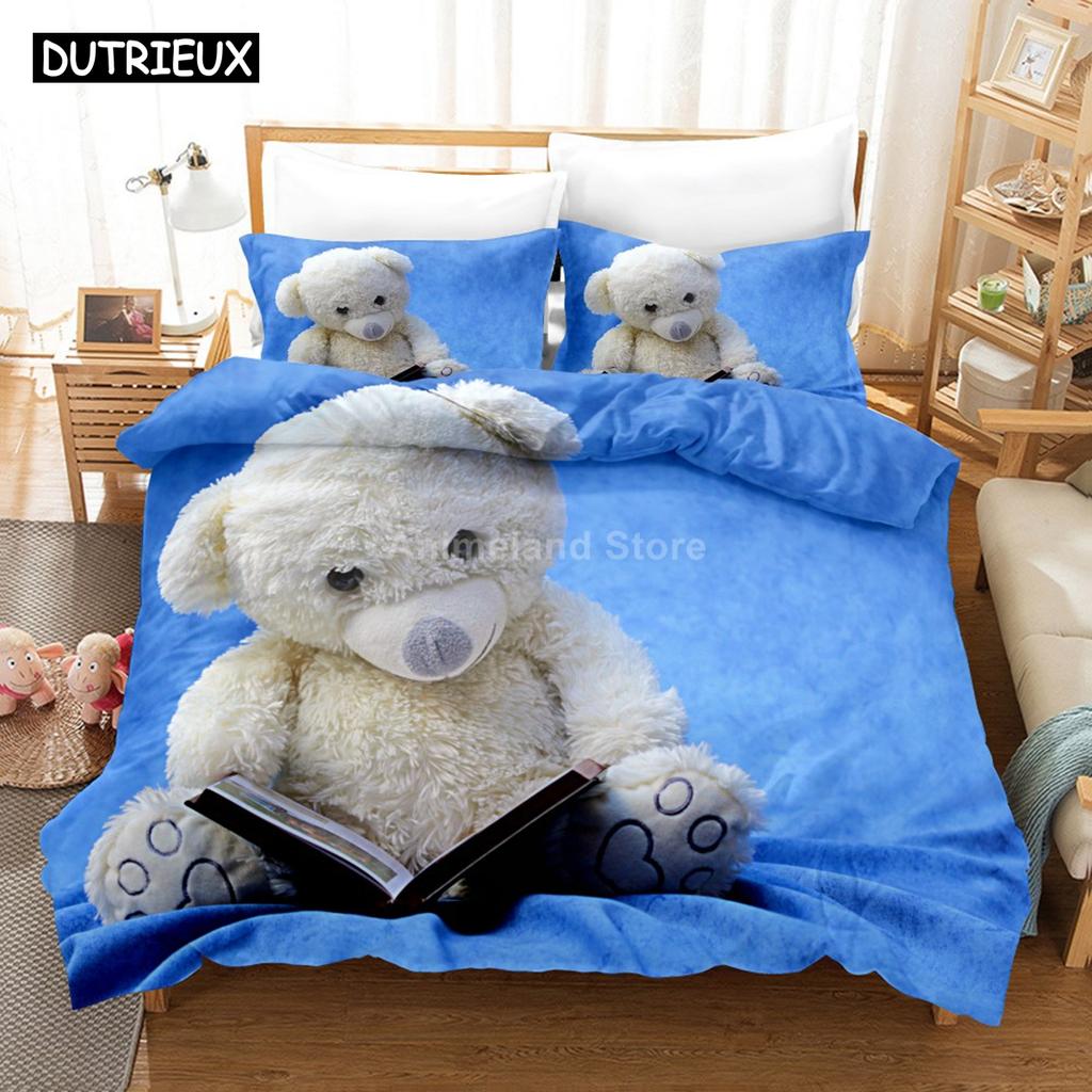 Polar Bear Bedding Set Animal Lovely Quilt Duvet Cover Sets Home Decor Bed Twin Single Queen King Size Fashion Scenery Kawaii