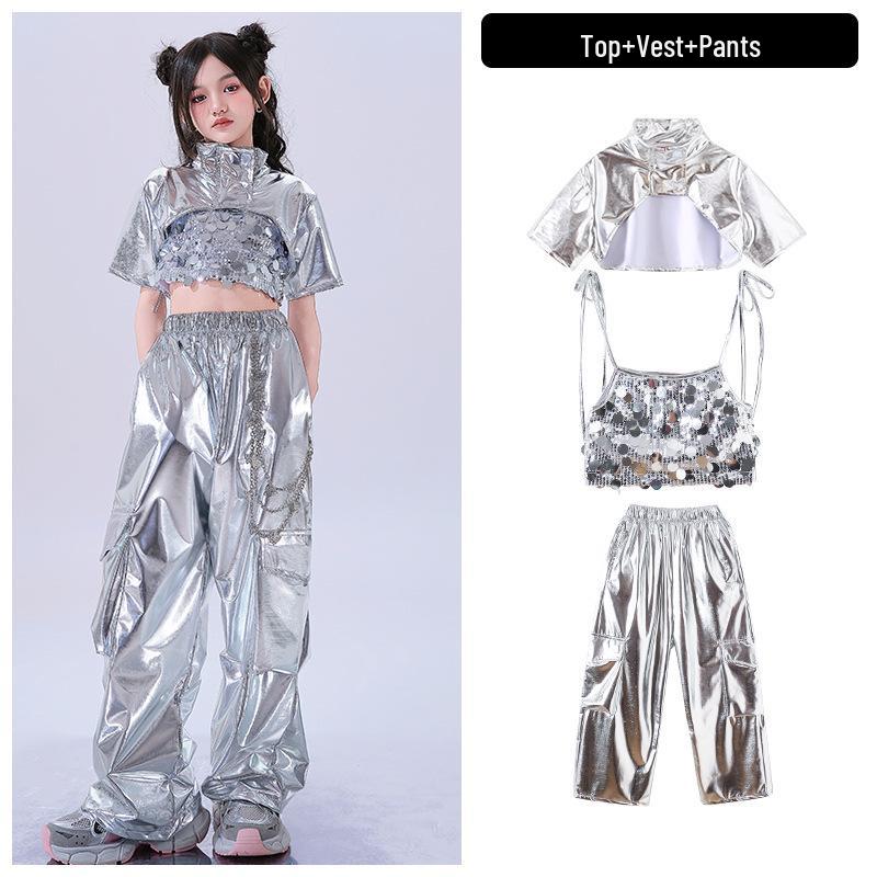 Μοντέρνα Στολή Τζαζ Χορού για Κορίτσια - Δροσερή Μοντέρνα Καλοκαιρινή Στολή Παράστασης για Χορό σε Στυλ Δρόμου.