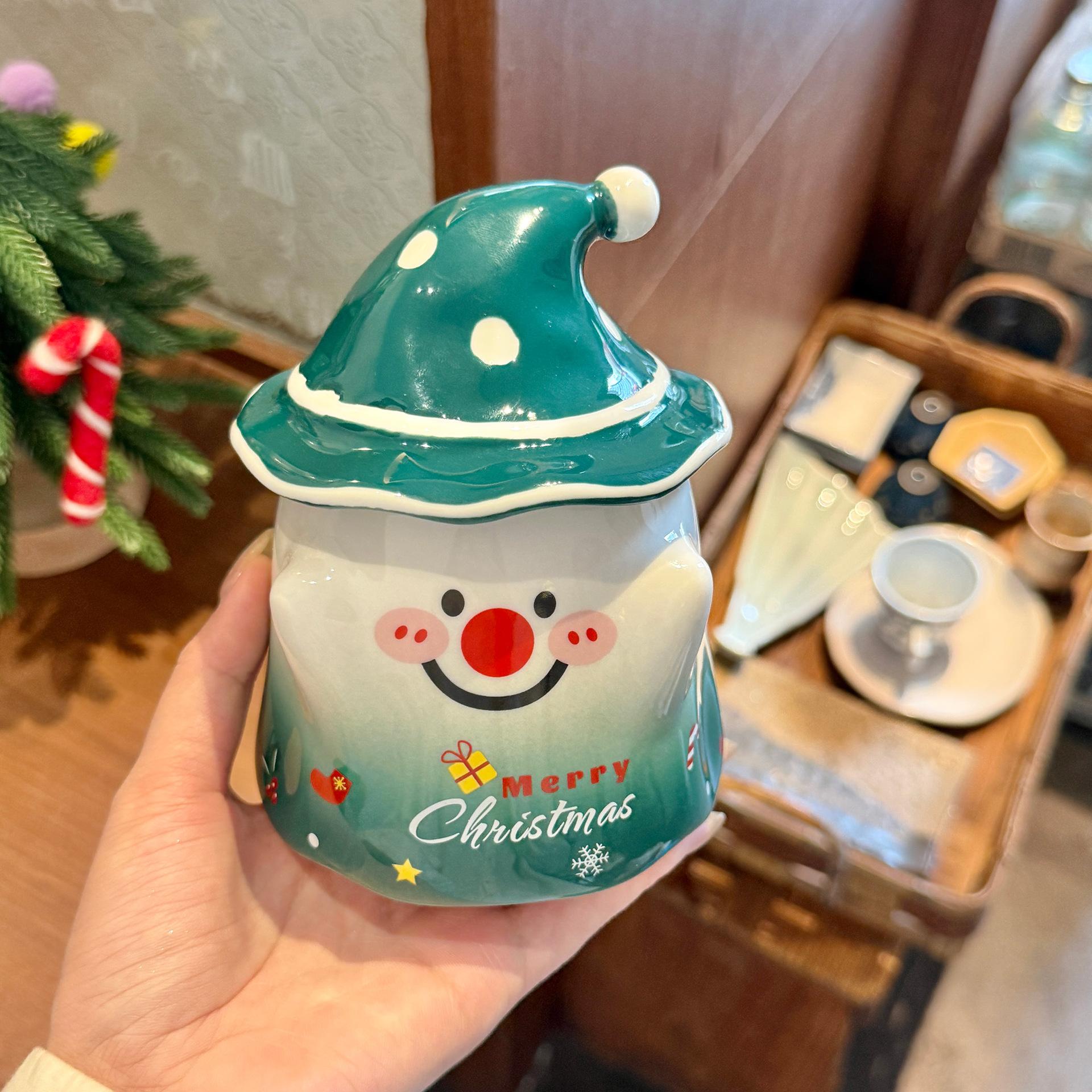 

Christmas gift, high-value Santa Claus mug, cute ceramic cup, gift water cup for girls 430ML