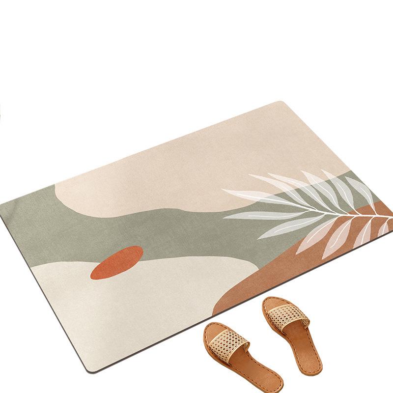 Diatom Mud Anti-Slip Quick-Dry Bathroom Mat for High-End Vanity & Entryway